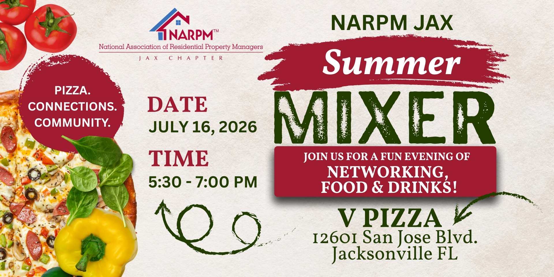 Summer Networking Mixer at V Pizza